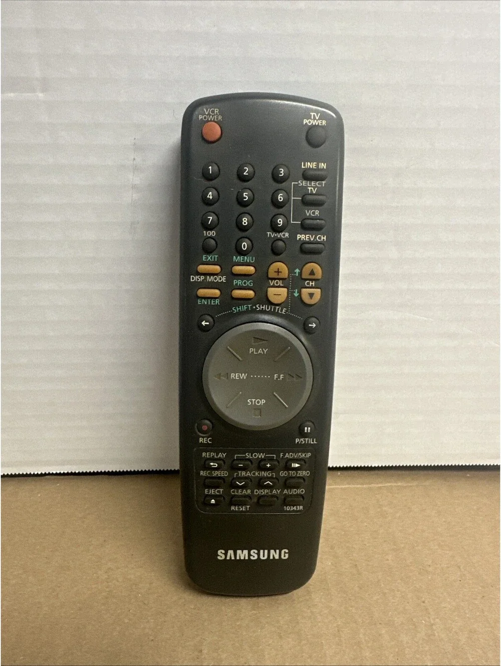 Genuine Samsung 10343A VCR Remote Control for VR8756 VR8707 VR4607 VR5606 Tested